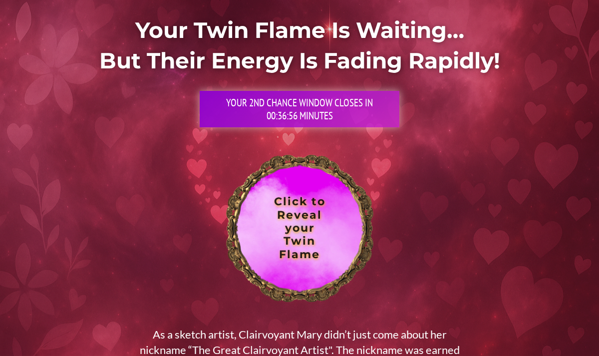 DrawMyTwinFlame public offer page hero