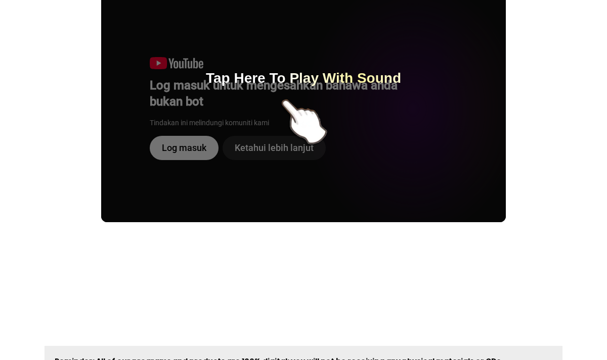 Archived Heart Harmonics video area with a YouTube sign-in prompt