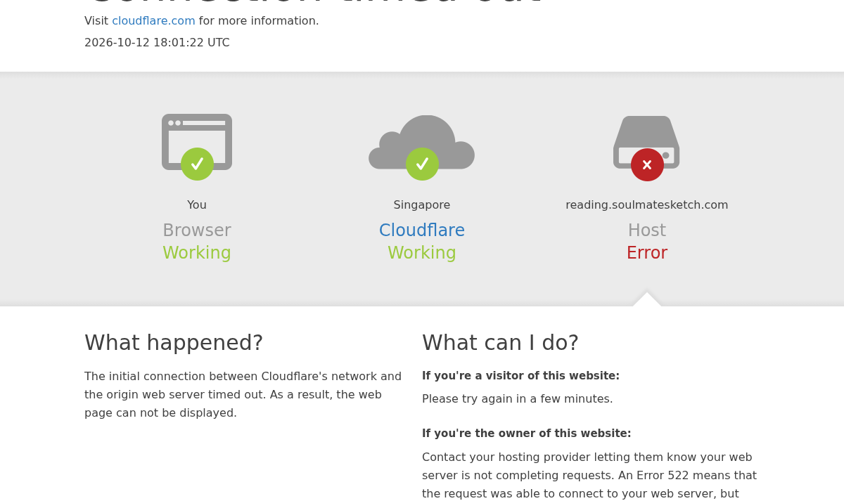 Archived timeout response showing visitor guidance
