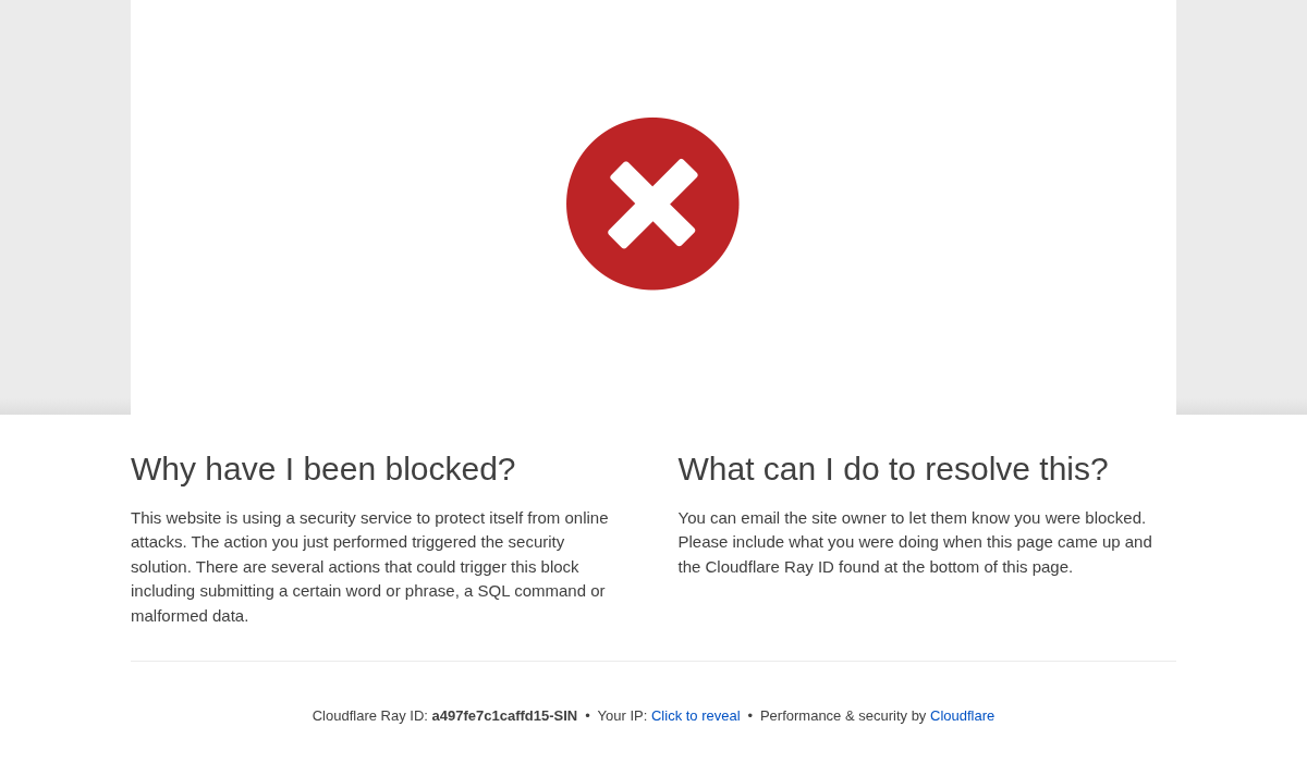 Bottom of the archived access-block response with Cloudflare footer